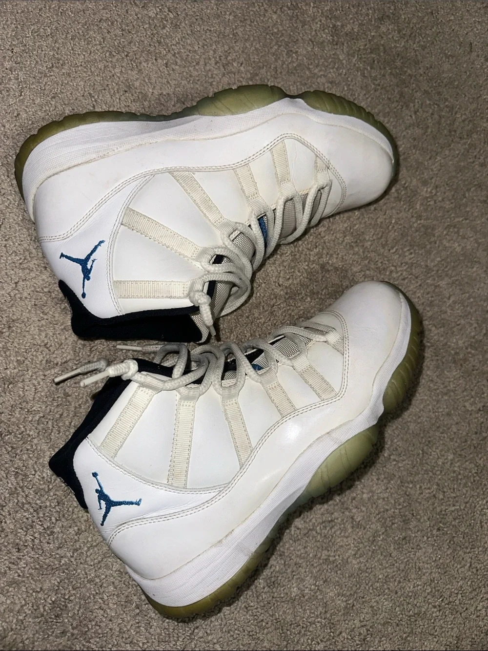 Air Jordan 11 Retro Legend Blue 2014 White Black 378037-117 Men's Size 10